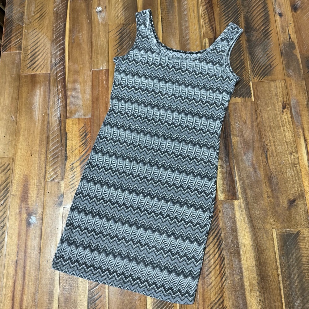 Kelly & Chy Grey Striped Dress